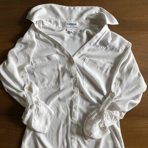 White Button Down Blouse